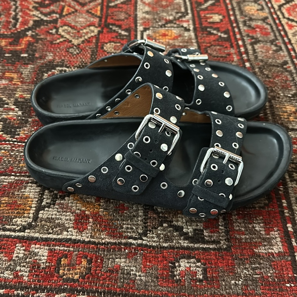Isabel Marant Black Studded Sandals - Picture 2 of 7